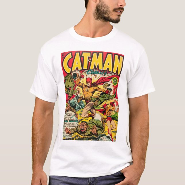 Camiseta de los tebeos #14 del Gato-Man (Anverso)