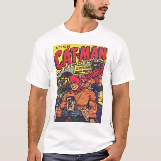 Camiseta de los tebeos #20 del Gato-Man (Anverso)