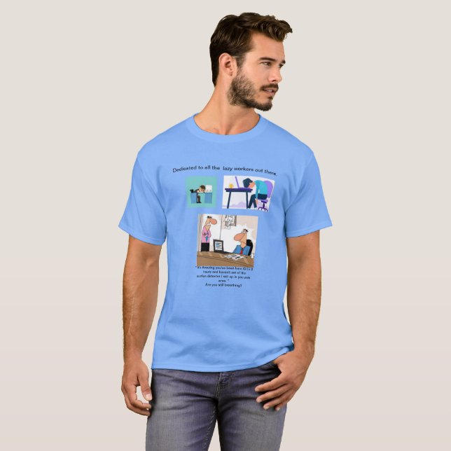 Camiseta de los trabajadores perezosos (Anverso completo)