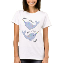 Camiseta de los unicornios del mar de Narwhal del
