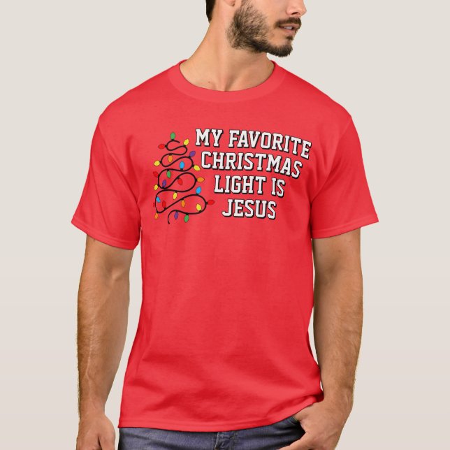 Camiseta de luces de Navidad favorita (Anverso)