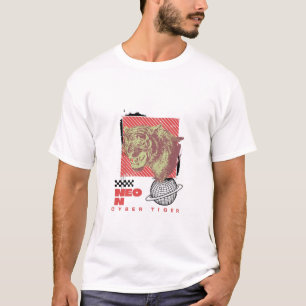 Camiseta de luces Neón Cyber Tiger – Resplandor Fu