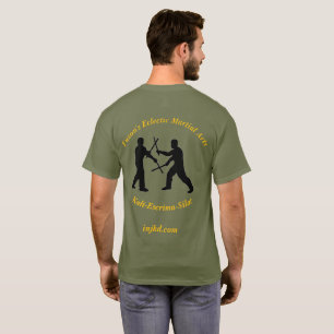  Camiseta de lucha con palo verde artes marciales 