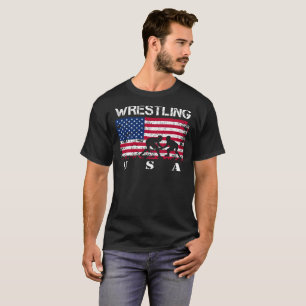 Camiseta de lucha de la bandera americana