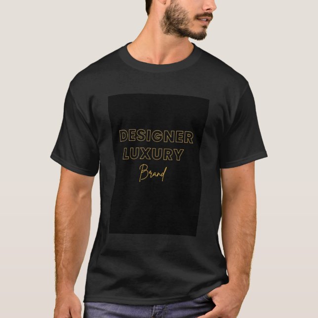 Camiseta de lujo Gold & Black Unisex Designer (Anverso)