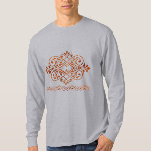 Camiseta de lujo motivo barroco bronce camiseta pa