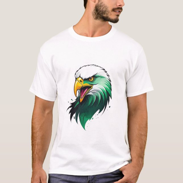 Camiseta de lujo real de águila colorida (Anverso)