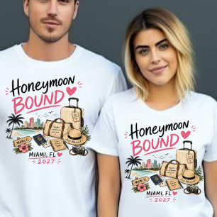Camiseta De luna de miel en Miami FL 2027