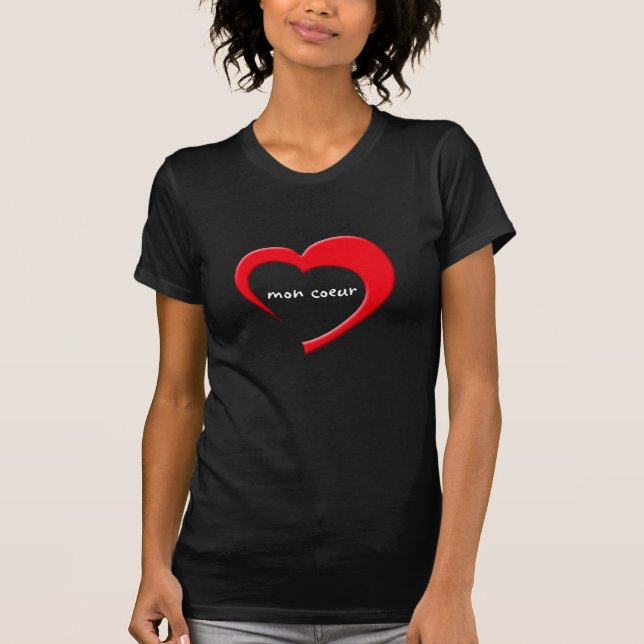 Camiseta de lunes Coeur II (roja en oscuridad) (Anverso)