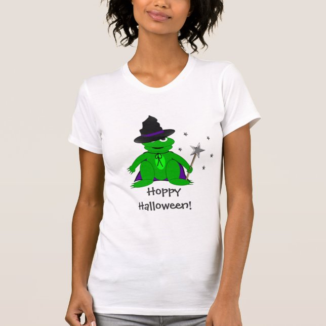 Camiseta de lúpulo de Halloween de la rana mágica (Anverso)