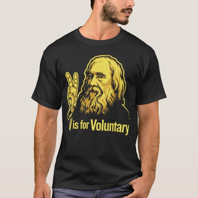 Camiseta de Lysander Spooner Voluntaryism (Anverso)