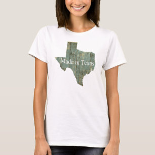 Camiseta de madera azul empapelada hecha en Texas