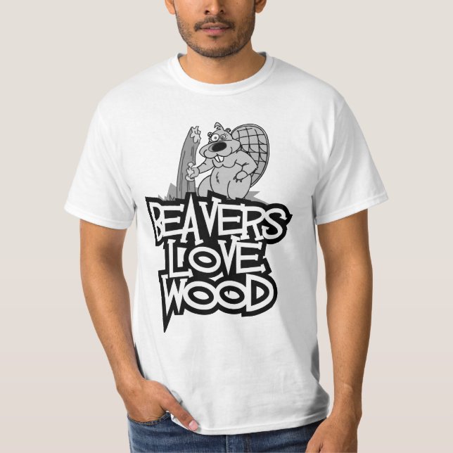 Camiseta de madera del amor de los castores (Anverso)