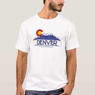 camiseta de madera montañas Denver Colorado