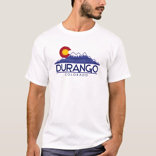 camiseta de madera montañas Durango Colorado (Anverso)