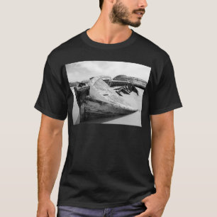 Camiseta de madera vieja del barco