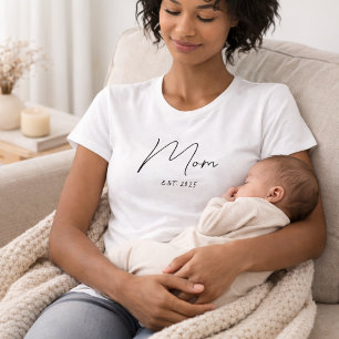 Camiseta de madre establecida con guión negro mini
