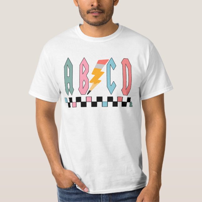 Camiseta de maestro Abcd, regalo de agradecimiento (Anverso)