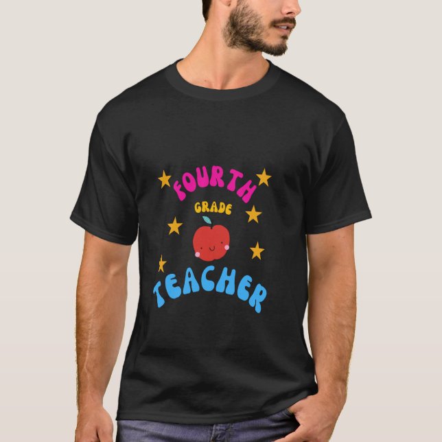 Camiseta de maestro de cuarto grado de escuela ele (Anverso)