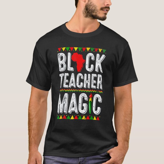 Camiseta de magia de maestro negro, mes de la hist (Anverso)
