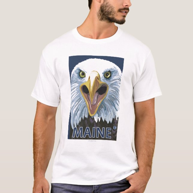 Camiseta De MaineEagle cierre para arriba (Anverso)