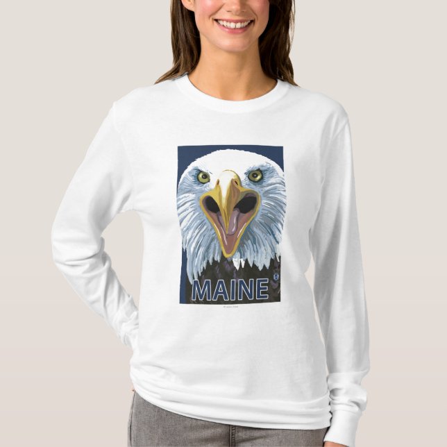 Camiseta De MaineEagle cierre para arriba (Anverso)