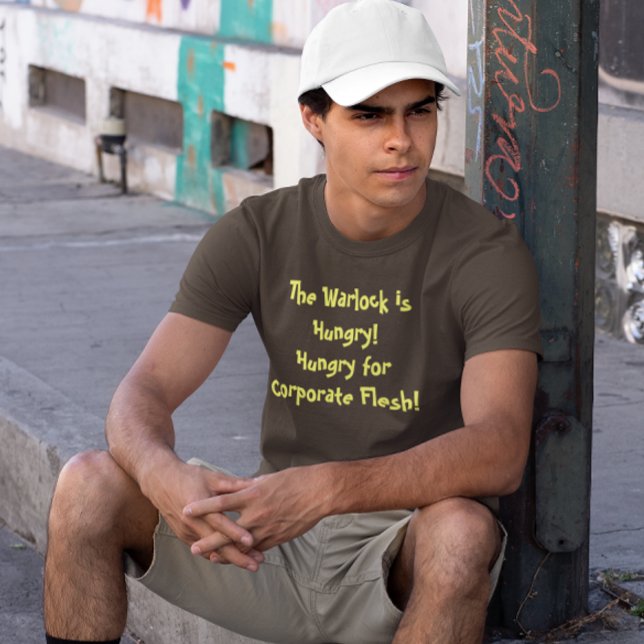 Camiseta de malla corporativa hambrienta (Warlock Hungry for Corporate Flesh T-shirt)