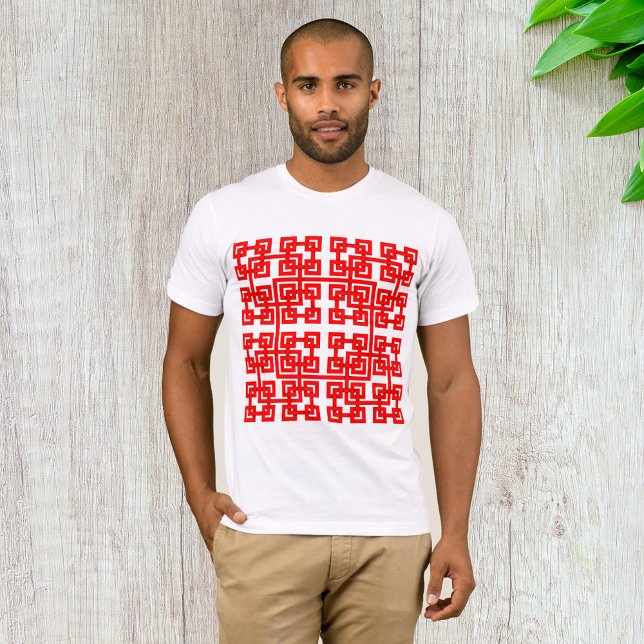 Camiseta de malla cuadrada para hombres (Subido por el creador)