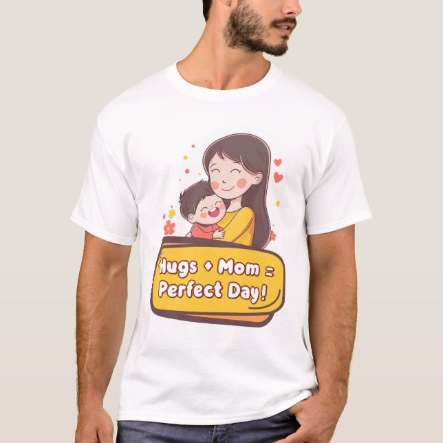 Camiseta de mamá abraza (Anverso)