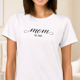 Camiseta de Mamá con Fecha de Establecimiento en L