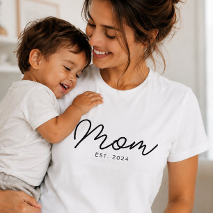 Camiseta de Mamá con Fecha de Fundación en Letra N