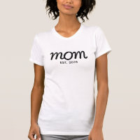 Camiseta de Mamá con Letra Negra Establecida