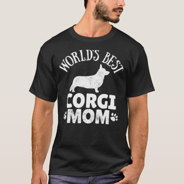 Camiseta de Mamá Corgi Ropa para Pasear Perros (Anverso)