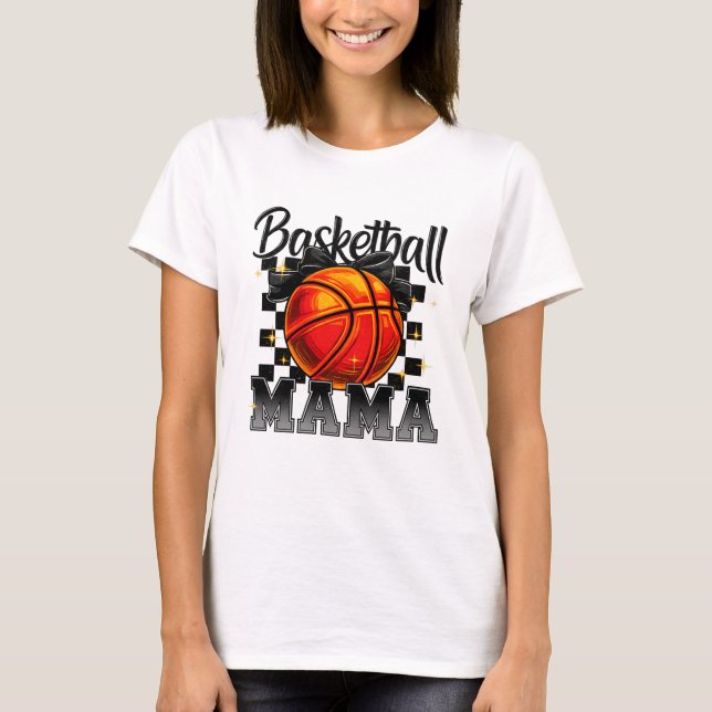 Camiseta de mamá de básquetbol con gráfico de vaca (Anverso)