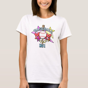 Camiseta de mamá de béisbol