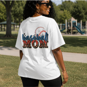 Camiseta de Mamá de Béisbol al Estilo Retro Vintag