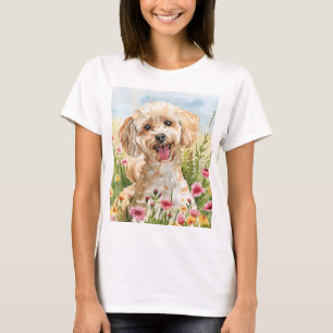 Camiseta de Mamá de Caniche – Acuarela