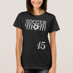 Camiseta de Mamá de Fútbol Número 15 Jugador Favor