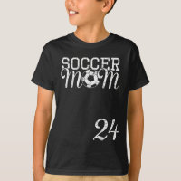 Camiseta de Mamá de Fútbol Número 24 Jugador Favor