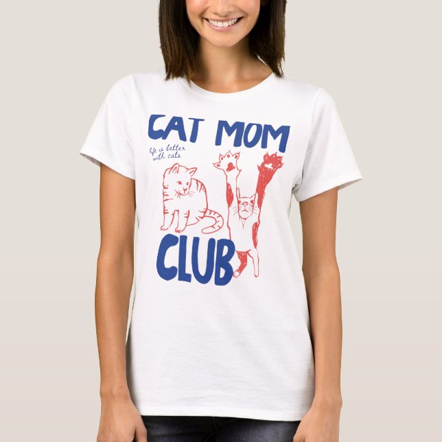Camiseta de mamá de gato  (Anverso)