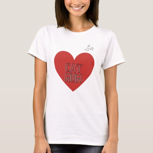 Camiseta de Mamá de gato (Anverso)