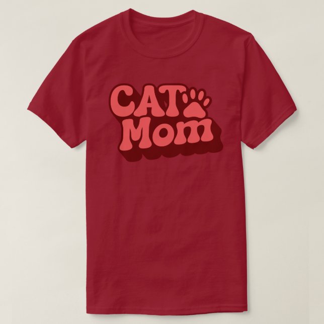 Camiseta de mamá de gato para el día de la madre (Diseño del anverso)