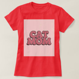 Camiseta de mamá de gato rojo