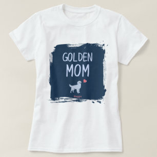 Camiseta de mamá de Golden Retriever con nombre pe