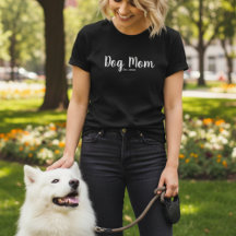 Camiseta de Mamá de Perro Establecida en Blanco