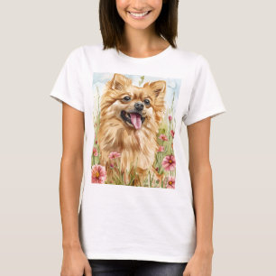 Camiseta de Mamá de Pomerania – Acuarela