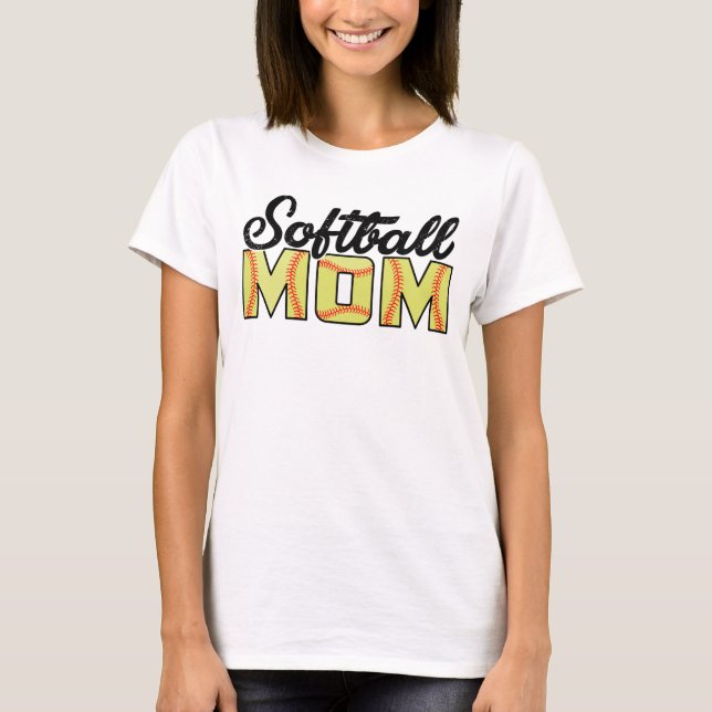 Camiseta de mamá de Softball (Anverso)