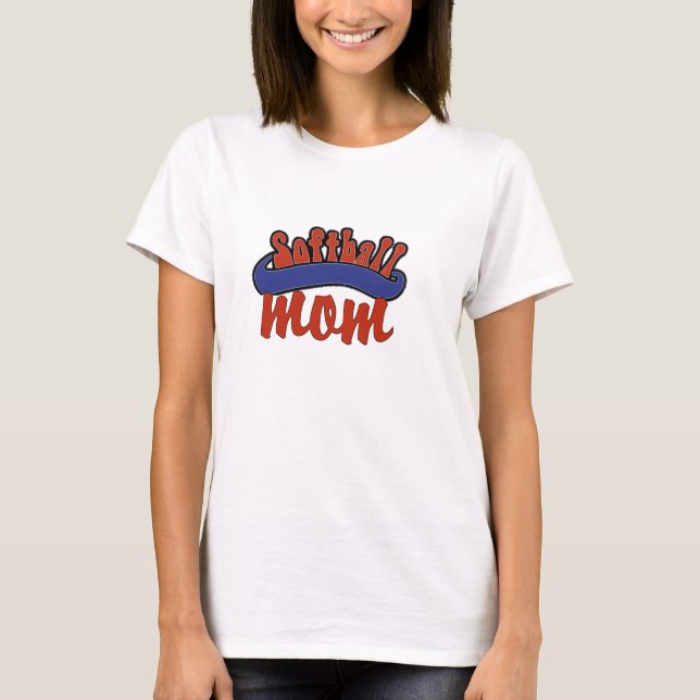 Camiseta de mamá de Softball (Anverso)