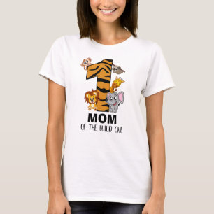 Camiseta de mamá de zoo animal salvaje de una jun