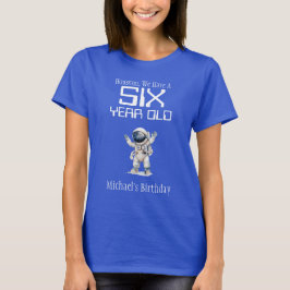 Camiseta de Mamá del Cumpleañero del Espacio Exter